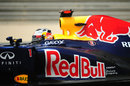 Sebastian Vettel running the newer specification Red Bull exhaust