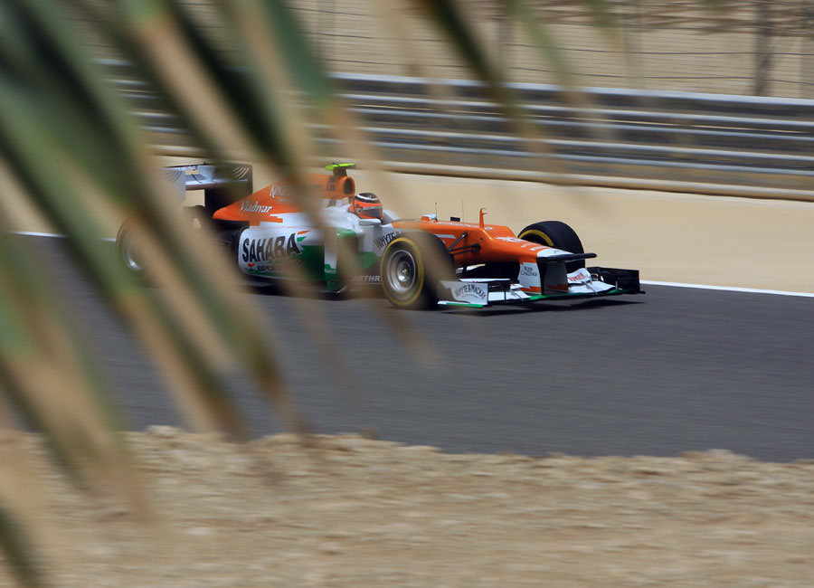 Nico Hulkenberg in action during qualifying