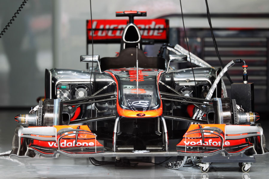 Jenson Button's McLaren ahead of the race