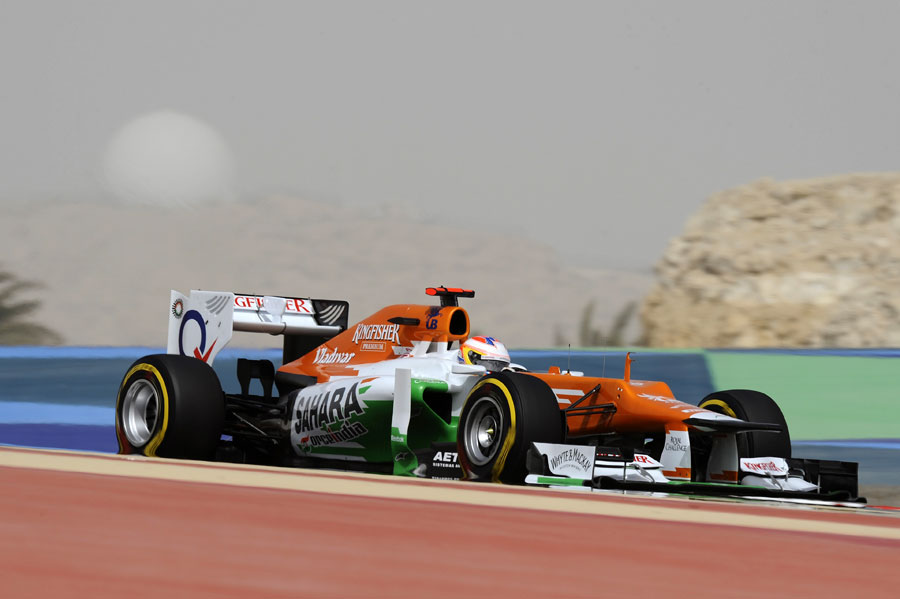 Paul di Resta in action during qualifying