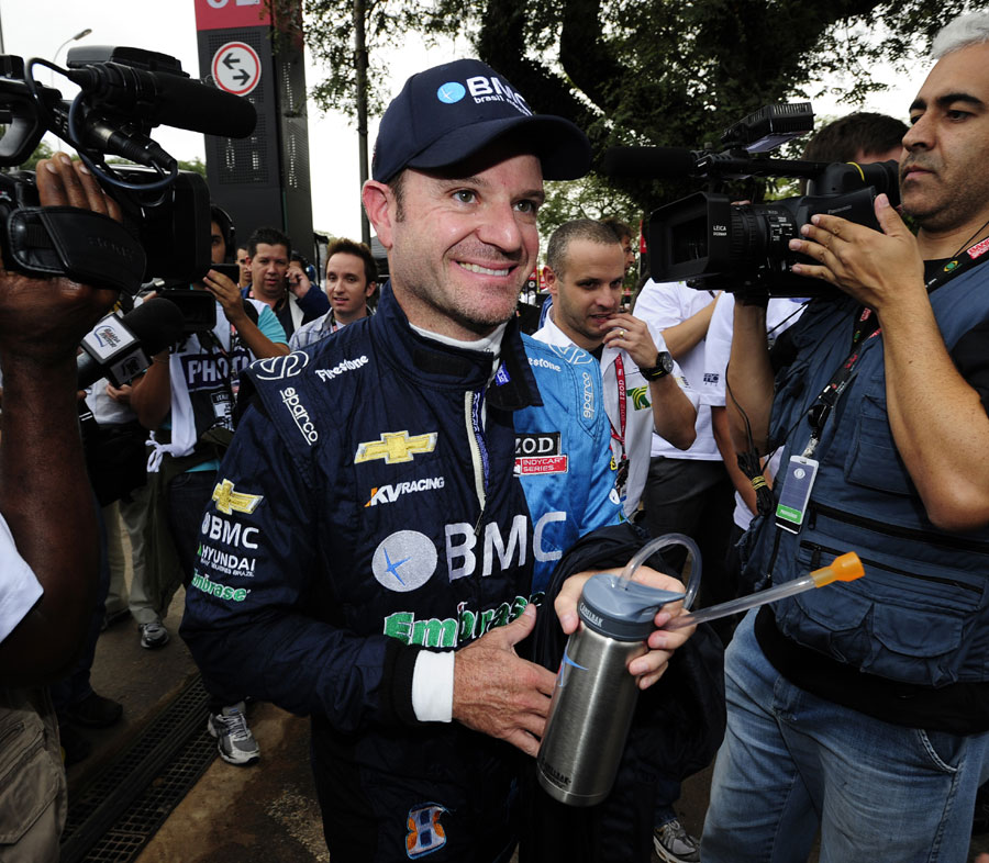 KV Racing's Rubens Barrichello, in his first race at home since joining IndyCar
