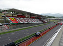 The Mugello pit straight ahead of the first day of testing
