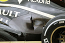 The exhaust layout on the Lotus E20