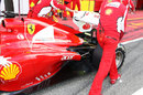 A close-up of the rear of the Ferrari 