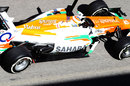 Paul di Resta's Force India running a new exhaust layout