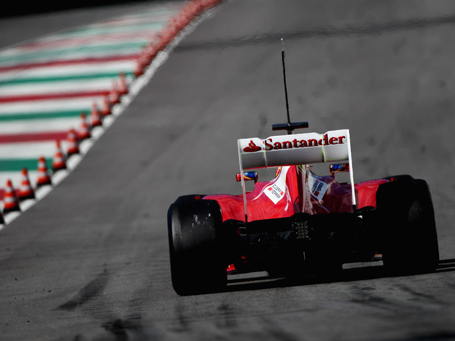 Fernando Alonso on track in the Ferrari F2012