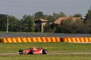 Jacques Villeneuve on track at Fiorano in a Ferrari 312 T4 to mark 30 years since the death of his father Gilles