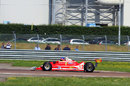 Jacques Villeneuve on track at Fiorano in a Ferrari 312 T4 to mark 30 years since the death of his father Gilles