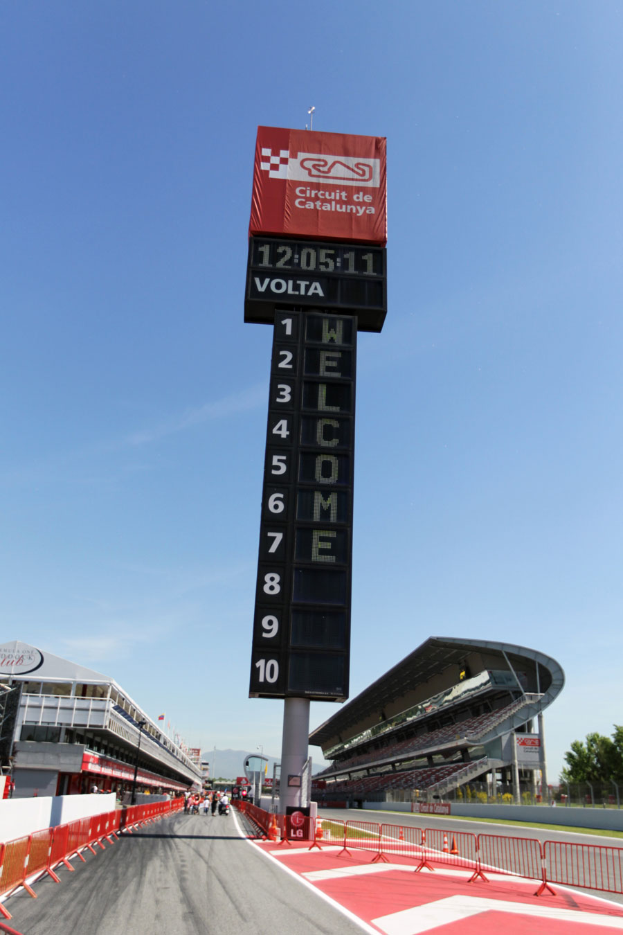 The Circuit de Catalunya leaderboard welcomes the F1 paddock