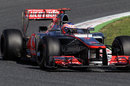 Jenson Button's McLaren sporting a new front nose design