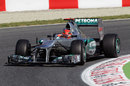 Michael Schumacher in action during FP1