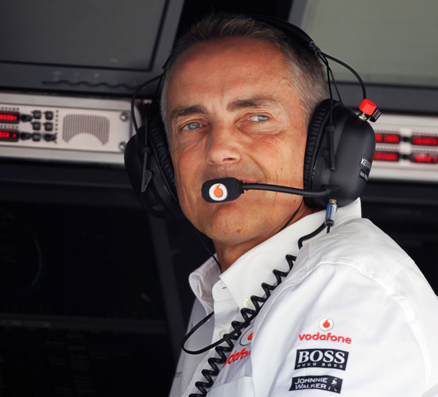 Martin Whitmarsh on the McLaren pit wall
