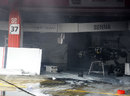 The aftermath of the blaze in the Williams garage