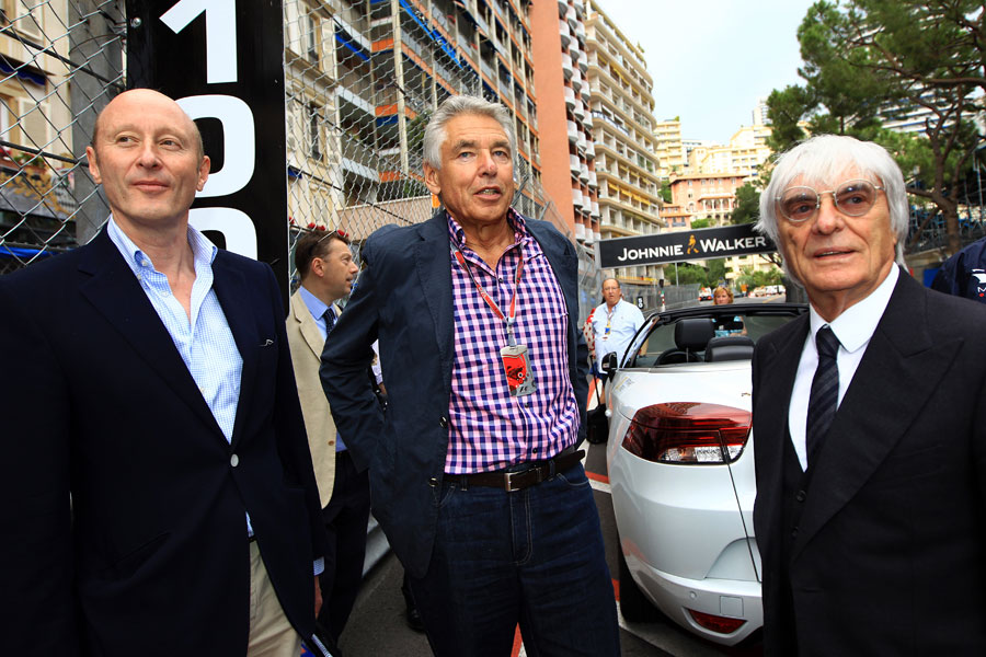 Bernie Ecclestone with CVC Capital Partners on the grid on Friday