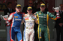 The top three on the podium after the GP2 feature race