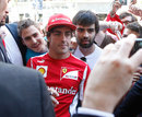 Fernando Alonso attends the opening of the Ferrari Store in Madrid