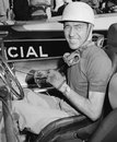 Carroll Shelby prepares for a time trial