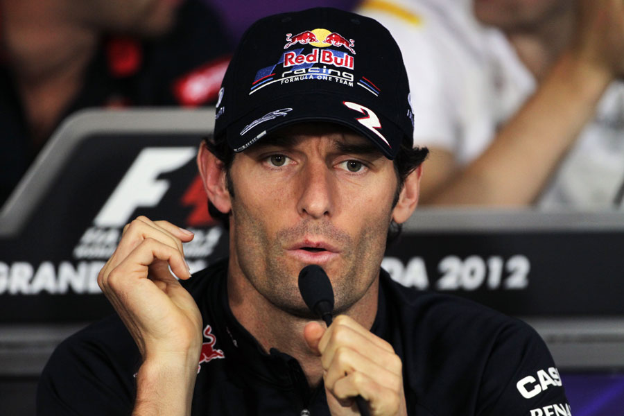 Mark Webber in the driver press conference