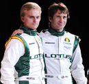 Lotus race drivers Heikki Kovalainen and Jarno Trulli