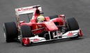 Felipe Massa enjoys a rapidly drying track