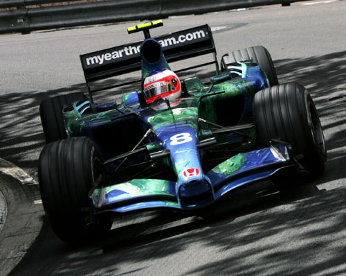 Rubens Barrichello rounds Mirabeau