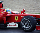 Felipe Massa back at the wheel of the Ferrari