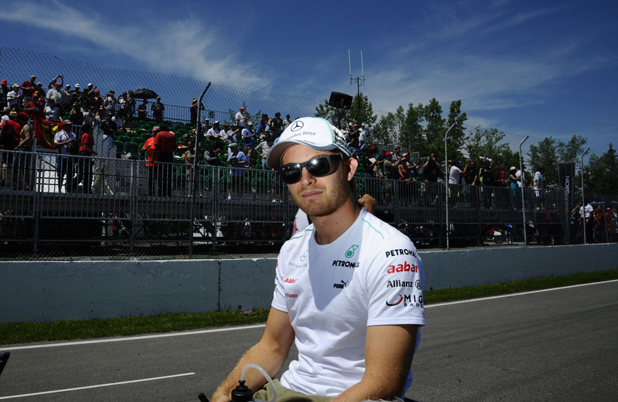 Nico Rosberg on the drivers parade before the race
