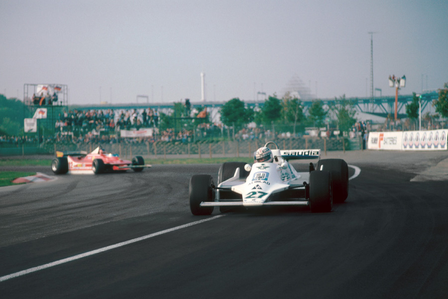 Alan Jones on his way to victory in Canada