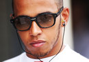 Lewis Hamilton in the pit lane