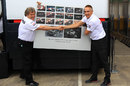 Norbert Haug and Martin Whitmarsh celebrate 300 races for McLaren with Mercedes engines
