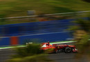 Fernando Alonso attacks a high-speed part of the circuit