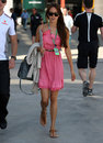 Jessica Michibata arrives in the paddock on race day