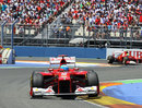 Fernando Alonso leads Ferrari team-mate Felipe Massa