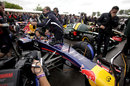 Daniel Ricciardo prepares to drive on the hill in the Red Bull RB7