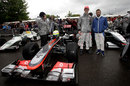 Oliver Turvey and Nick Heidfeld in the Formula One holding bay