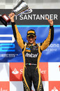 Esteban Gutierrez celebrates victory at Silverstone