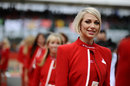 Grid girls prepare for the start of the race