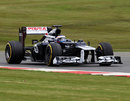 Valtteri Bottas on track on the soft tyres