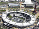 An aerial view of the London Olympic Stadium