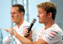 Nico Rosberg answers a question during a FOTA Fans Forum