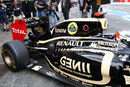 The rear of Kimi Raikkonen's Lotus in FP1