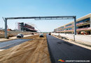 The first layer of tarmac goes down on the pit straight at the Circuit of the Americas