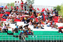 Fans scattered throughout the grandstands during Friday practice