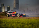 David Coulthard on a Red Bull showrun in Liberty Park