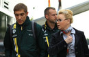Vitlay Petrov in the paddock with manager Oksana Kosachenko