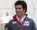 Sergio Perez in the paddock