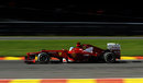 Fernando Alonso at speed in his Ferrari