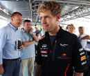Sebastian Vettel in the Red Bull Energy Station