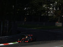 Lewis Hamilton emerges from the shadows during FP2
