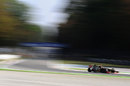 Kimi Raikkonen attacks the Ascari chicane at speed